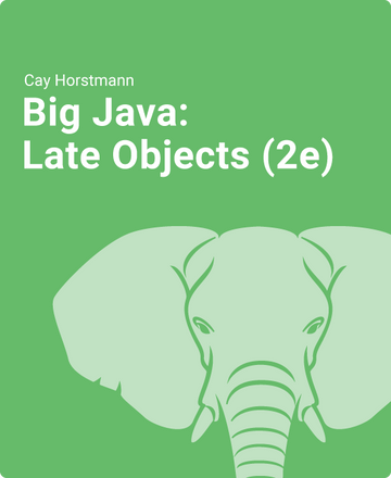 Big Java: Late Objects (ZyBook)